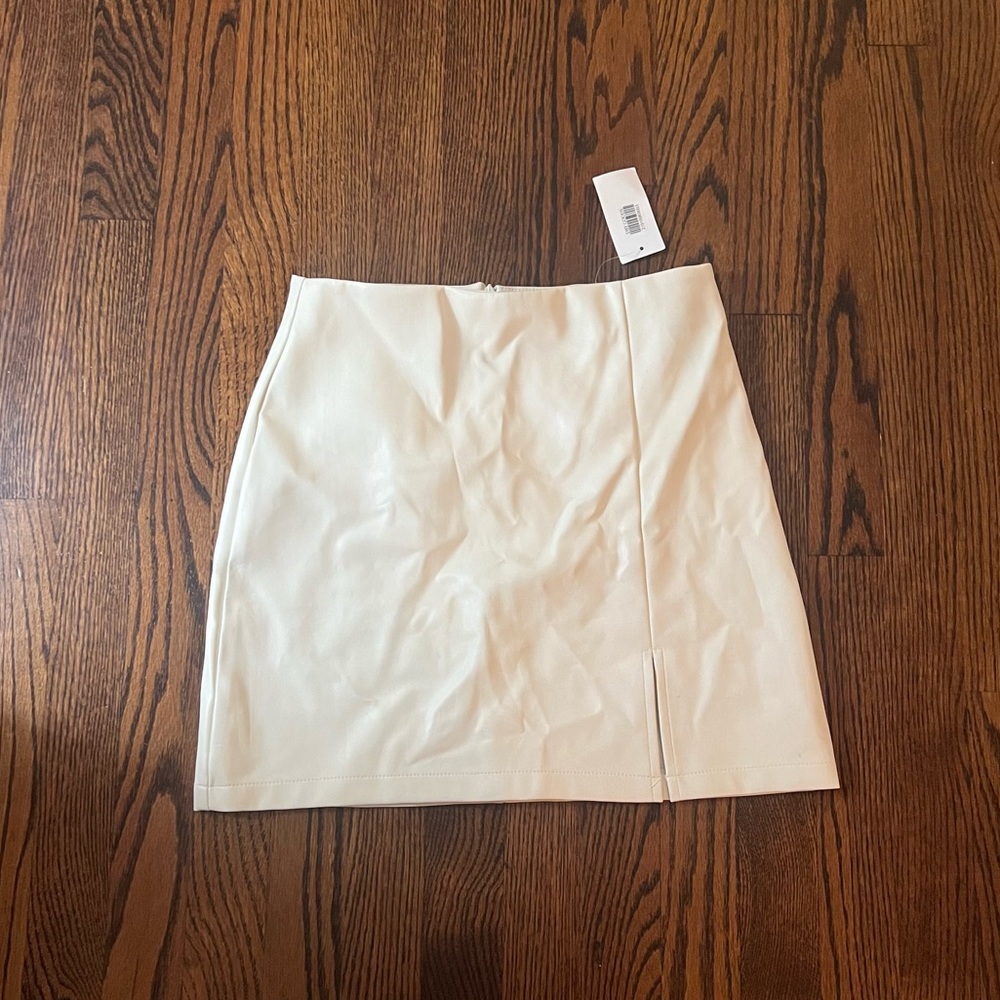 DRY GOODS LEATHER SKIRT